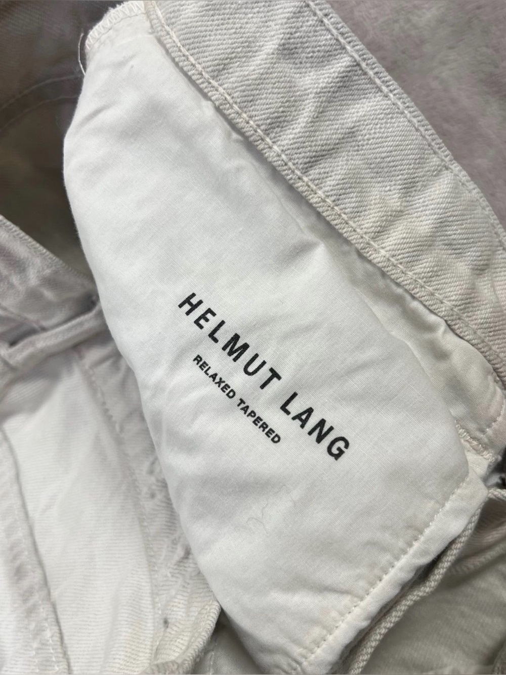 Helmut Lang Relaxed Tapered Off-White Jeans 28x30 - Picture 6 of 8